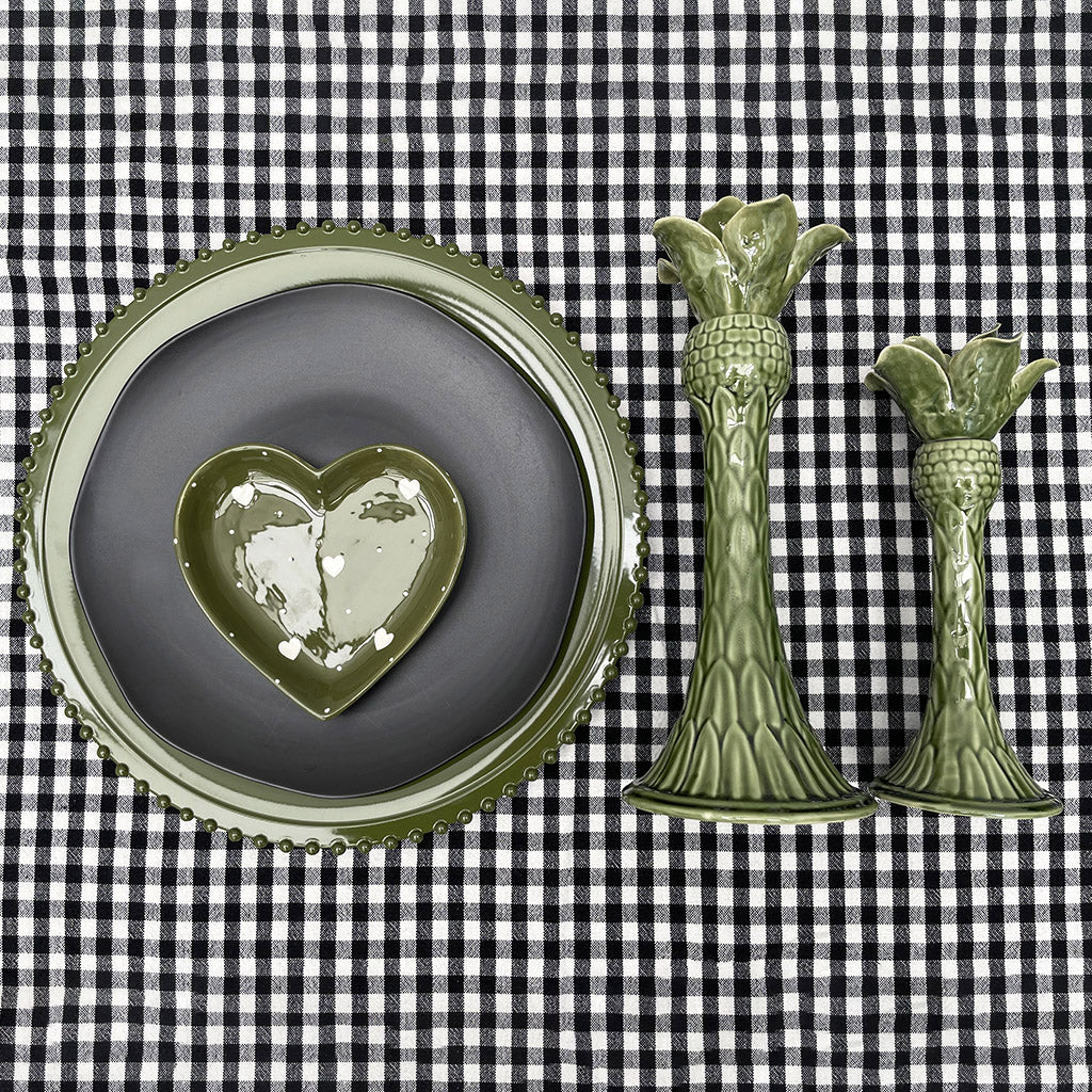 Dessous d'assiette perlé verte kaki