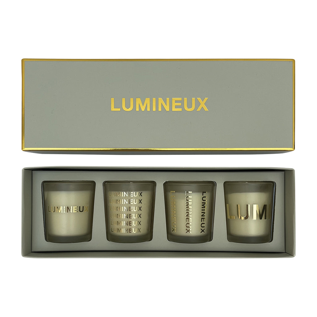 LUMINEUX - Coffret 4 bougies message