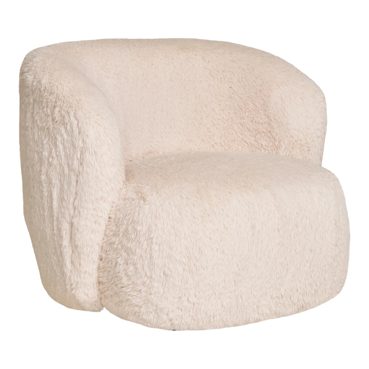 FAUTEUIL Fausse fourrure écru
