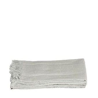 VILLIA - Serviettes de table lot de 4 VERT AMANDE - 40 x 40 cm