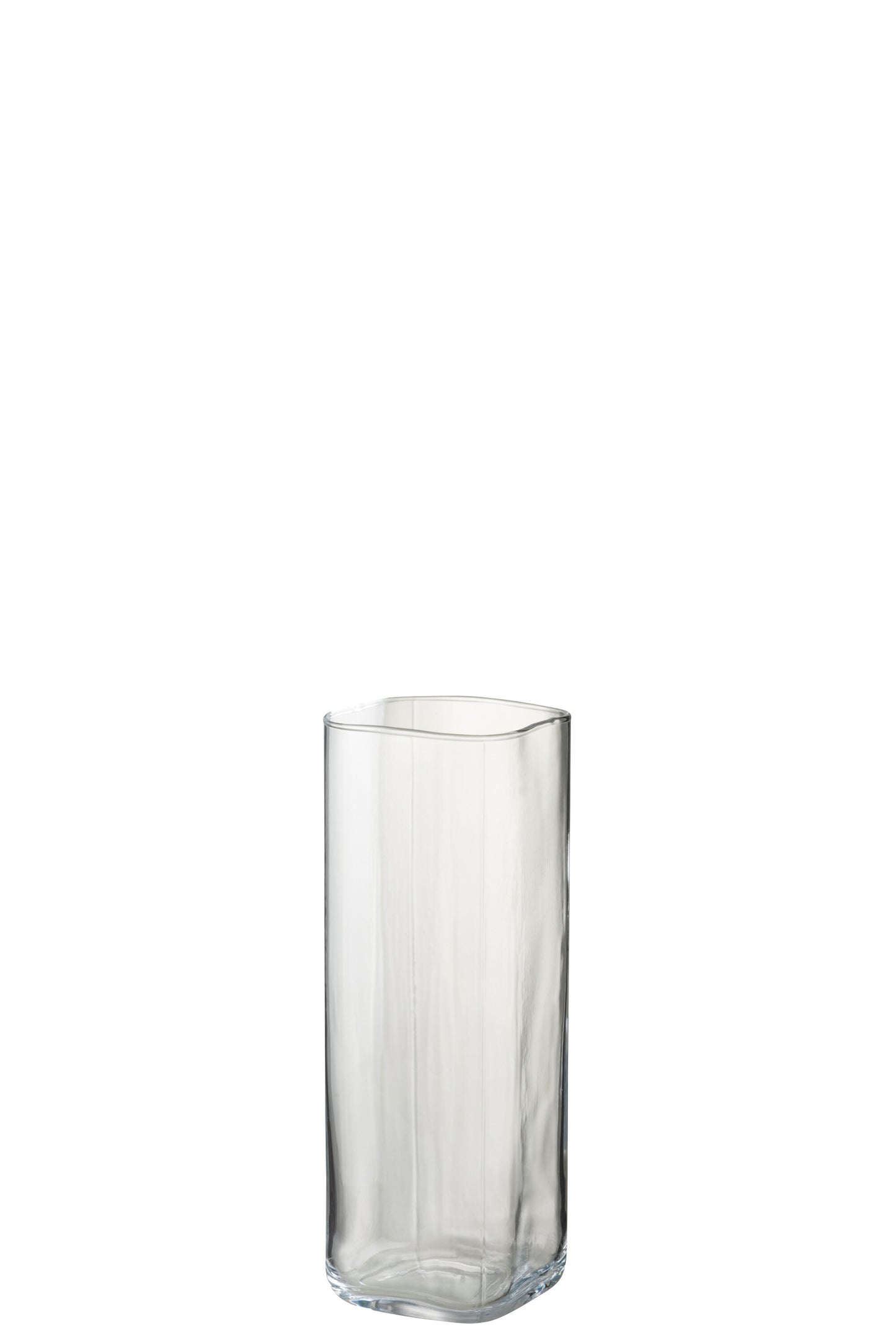 VASE droit carré transparent H32 cm