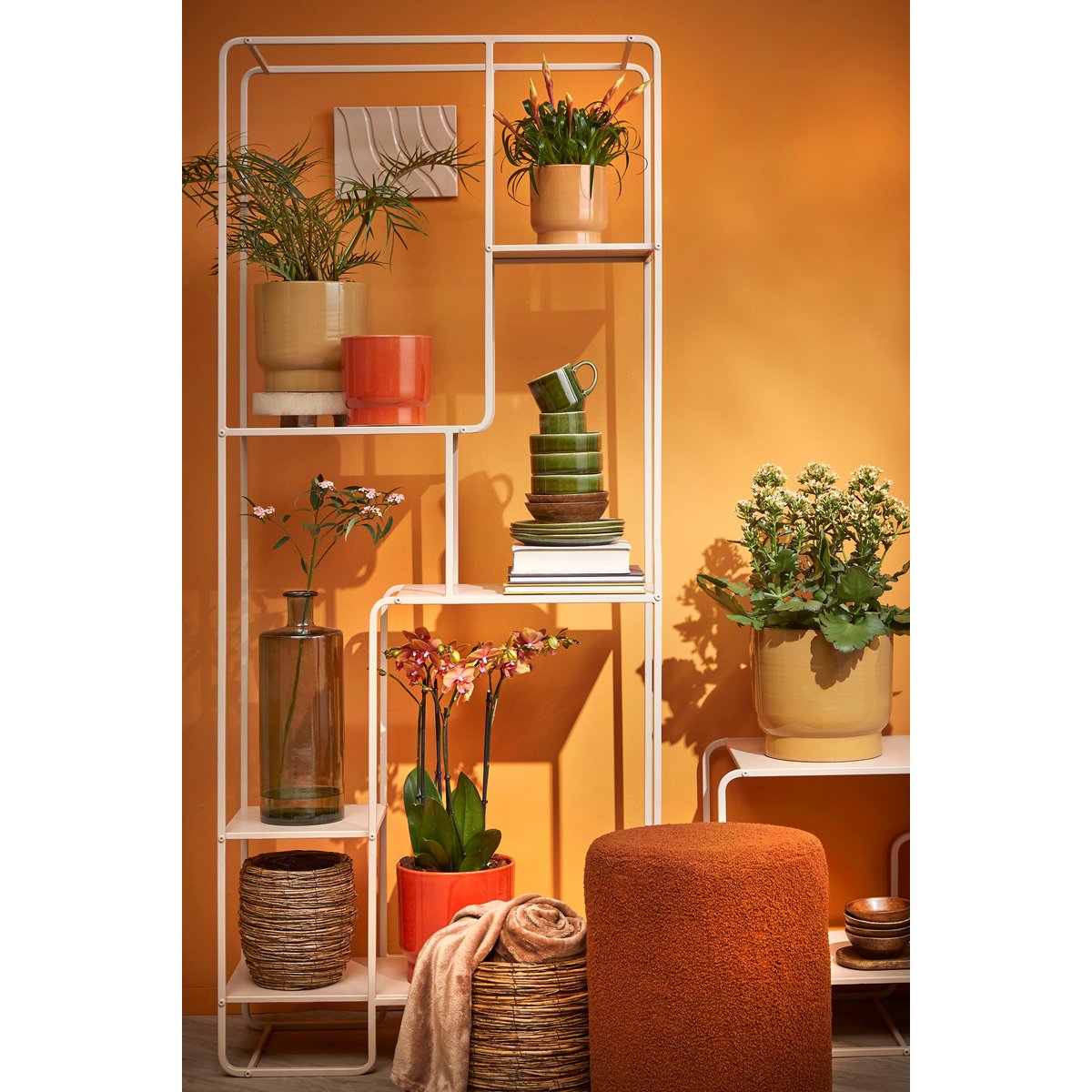 GUAN - Vase Bouteille - H40 x Ø15 cm - Verre recyclé - Vert