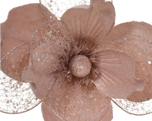 MAGNOLIA - sur clip rose poudré - D 26 cm