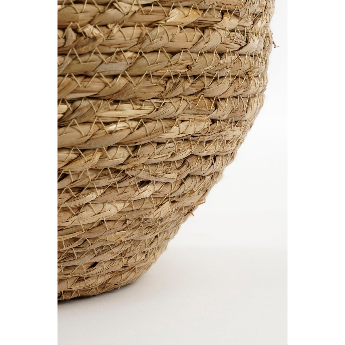 JORCK Panier à Plantes - Lot de 3 - H24 x Ø26 cm - Jonc de Mer - Bleu, Marron