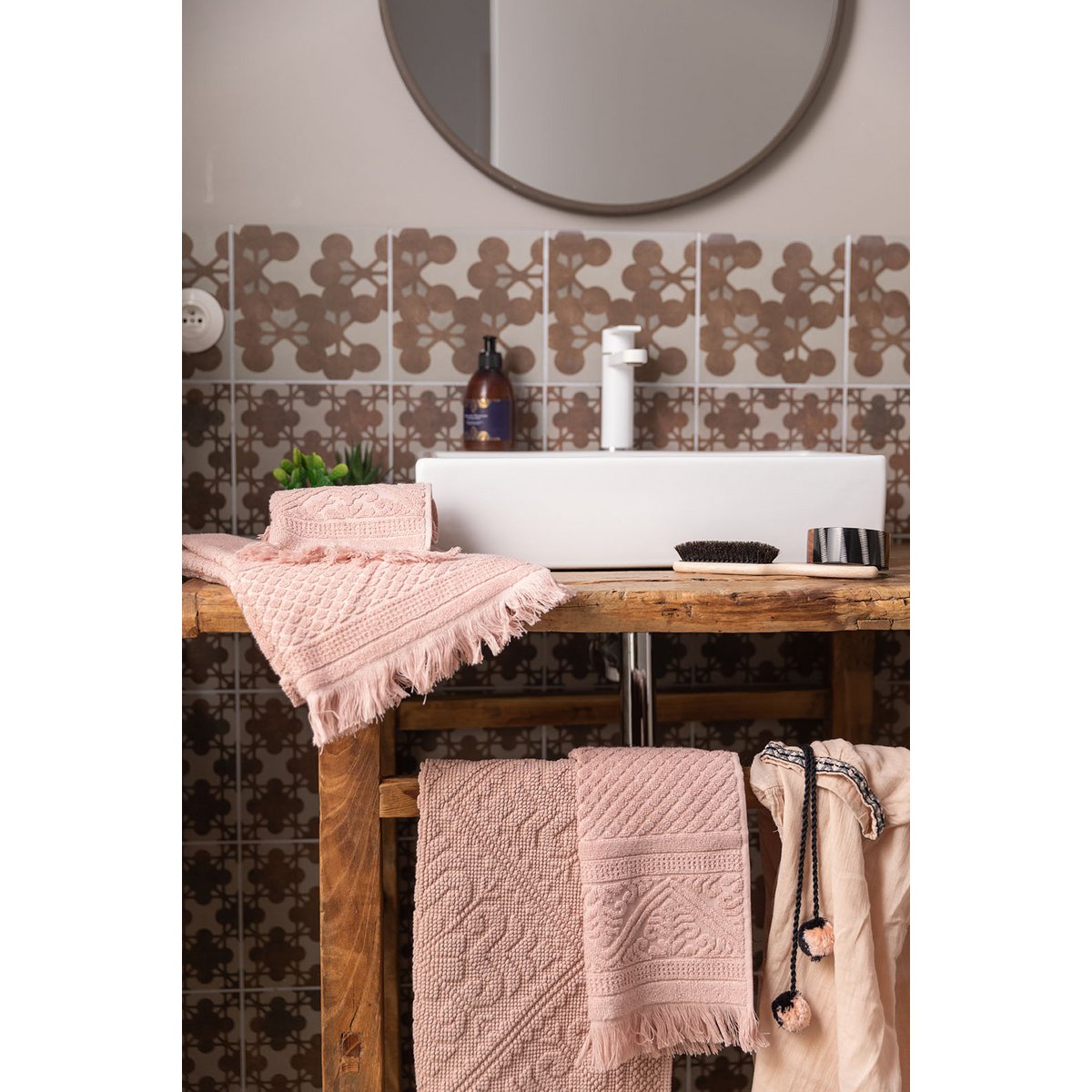 ENZO - Tapis de bain AUBÉPINE - 54 x 64 cm