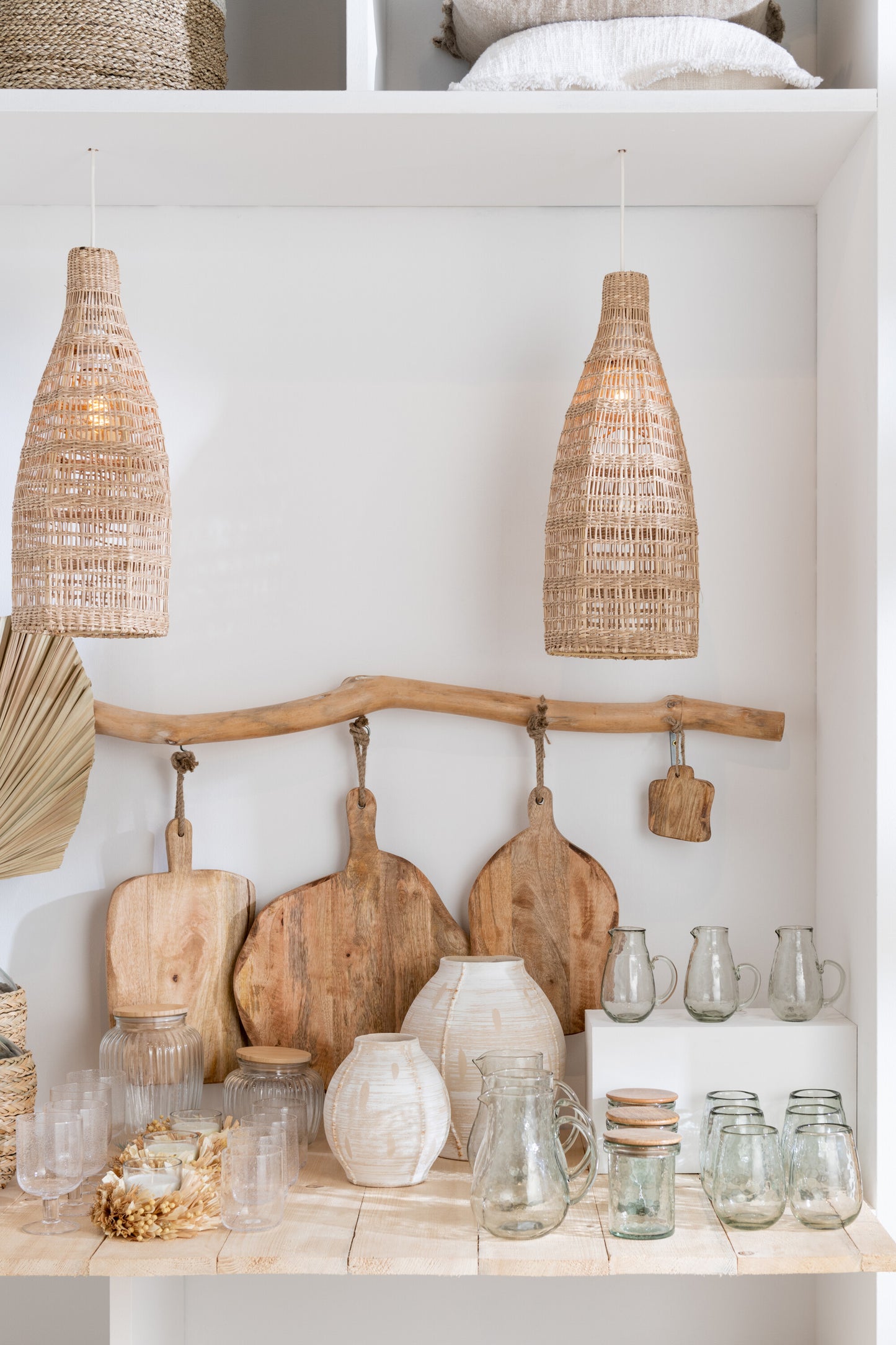 OLGA - Planche ronde bois naturel - long 47,5 cm