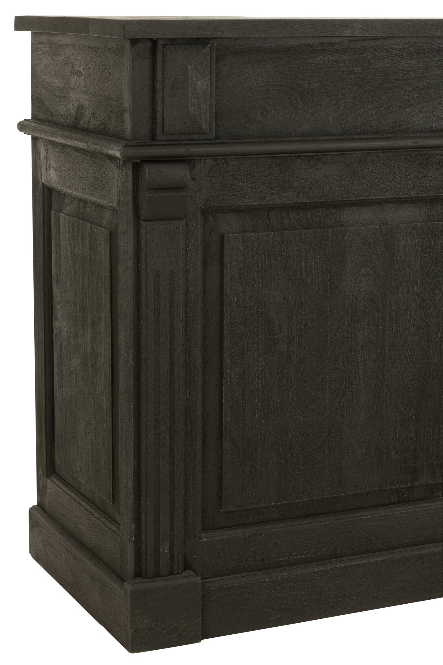 BAR - 2 Tiroirs bois de manguier - Noir L 180 cm