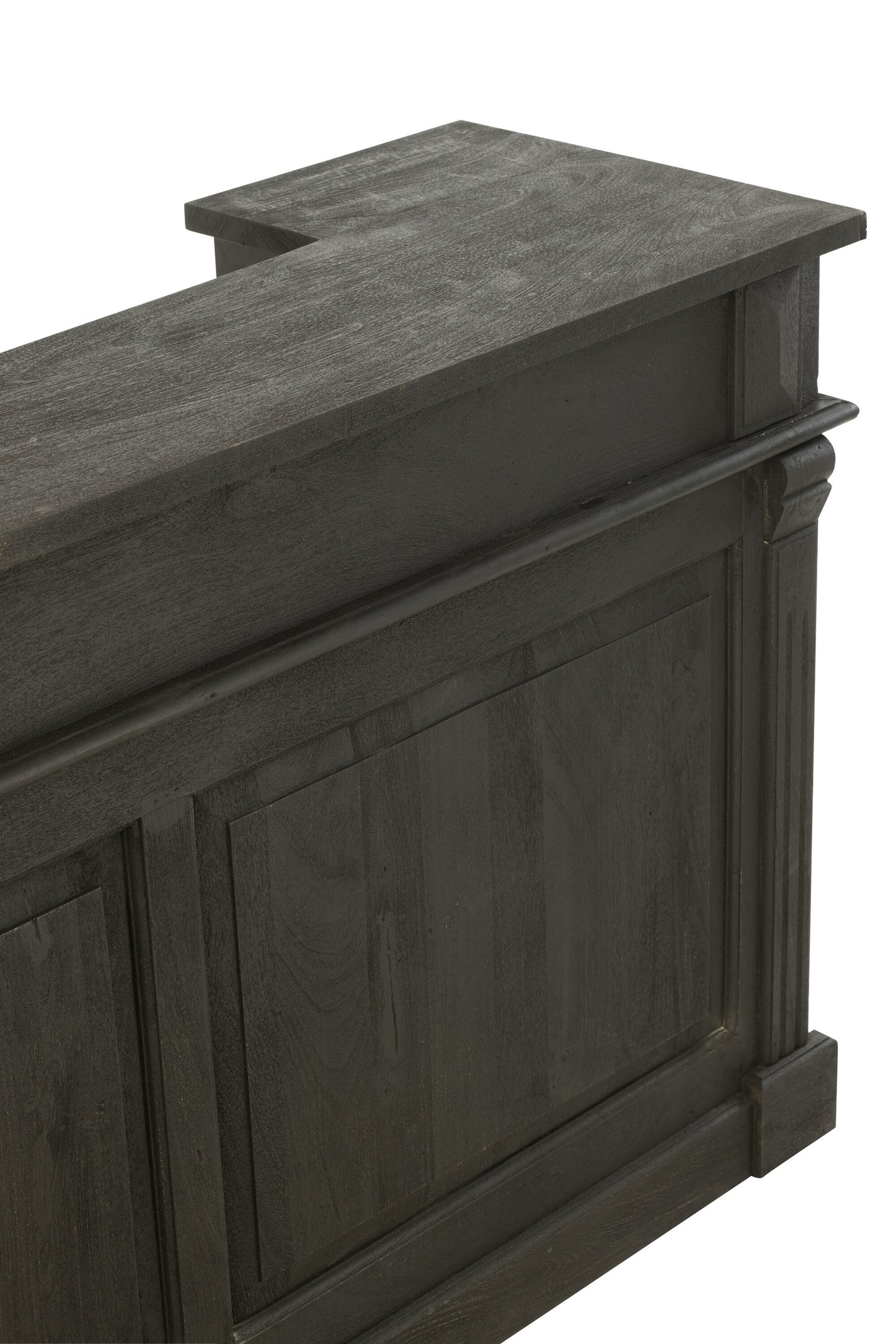BAR - 2 Tiroirs bois de manguier - Noir L 180 cm