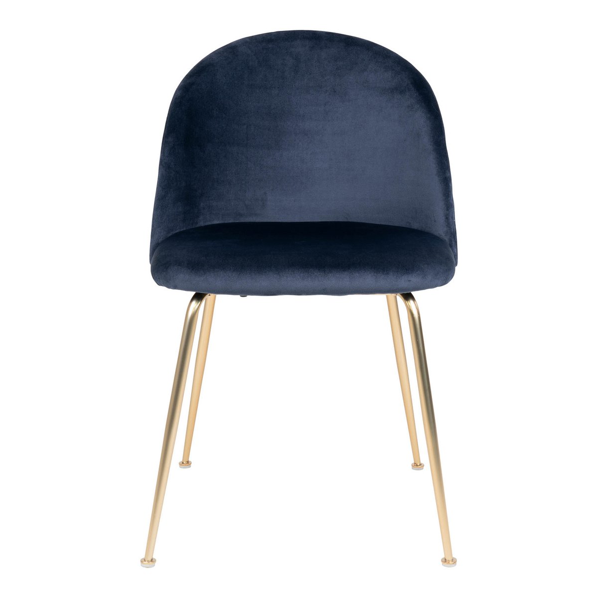 GENEVE - Chaise de salle à manger Bleu/Laiton - lot de 2