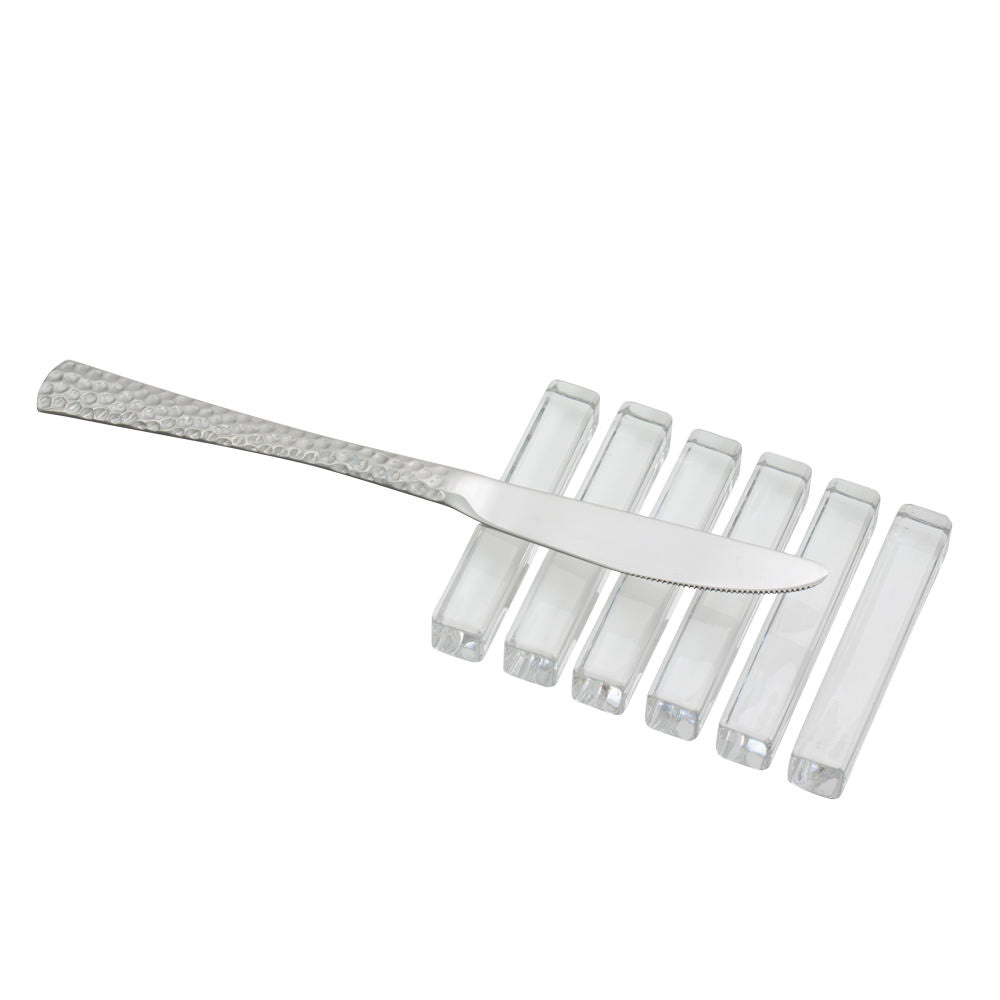 Coffret 6 Porte-couteaux en cristal transparent