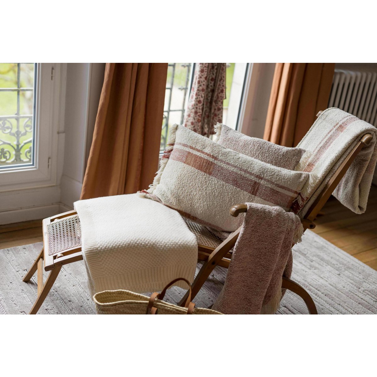JANE - Coussin chiné Sienne 45 x 45