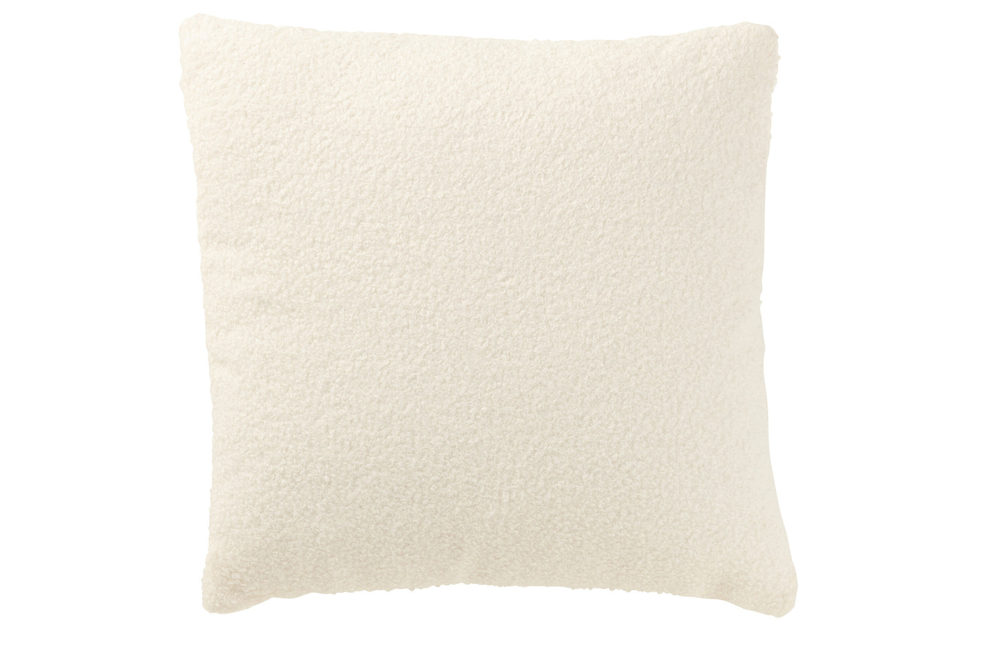 MERRY - Coussin bouclette écru/rouge 45 x 45 cm