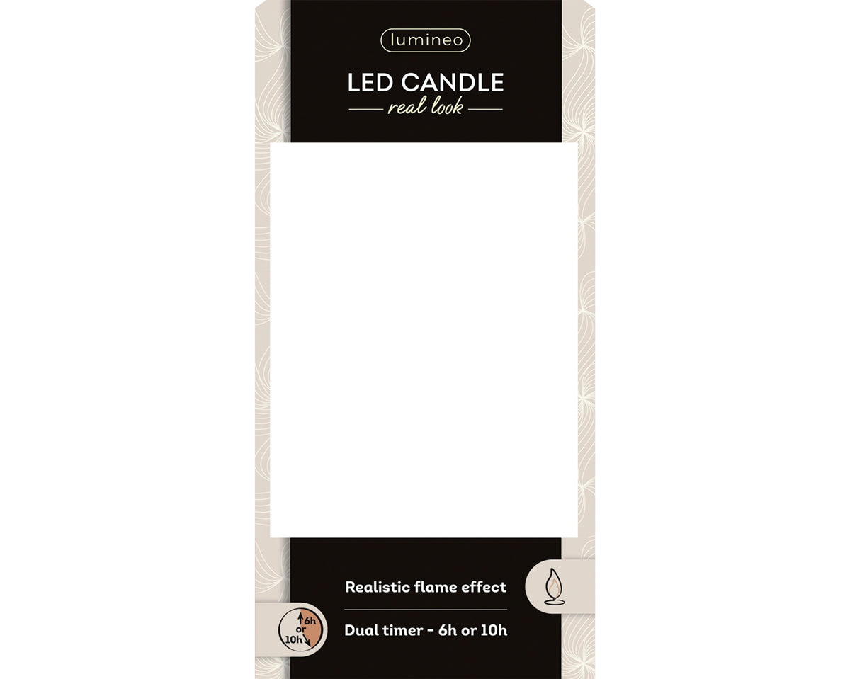 BOUGIE PILIER LED Rouge cire creux sur le dessus effet flamme intérieur