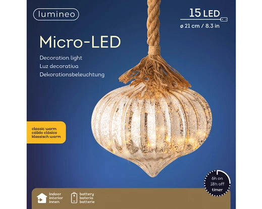 OIGNON - Suspension Micro LED fixe intérieur - D 20 cm