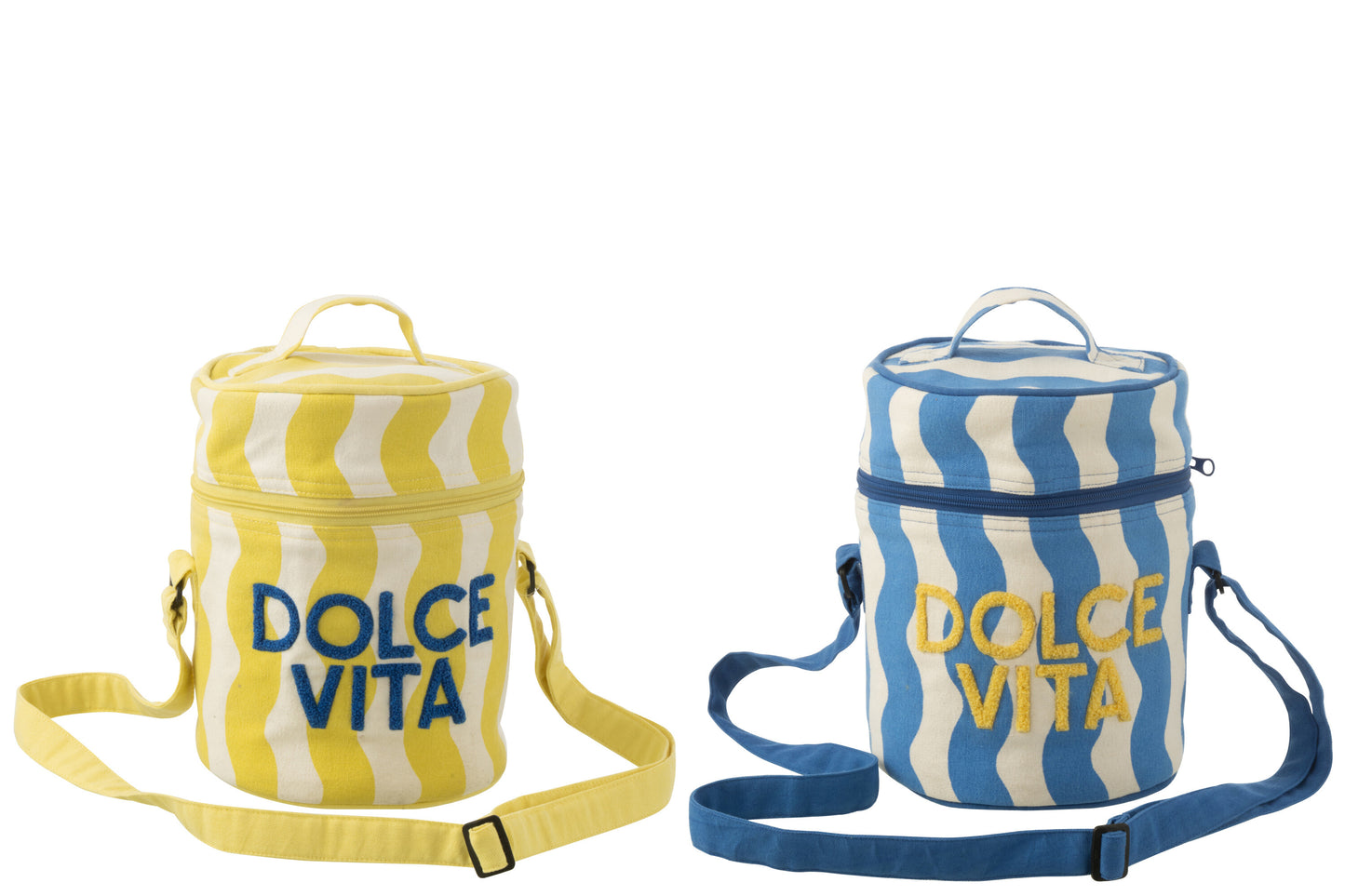 DOLCE VITA - Sac isotherme coton bleu/jaune