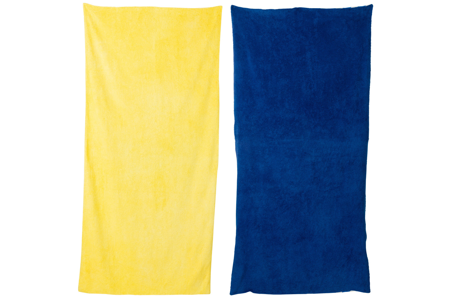 DOLCE VITA - Essui de plage coton/eponge bleu/jaune