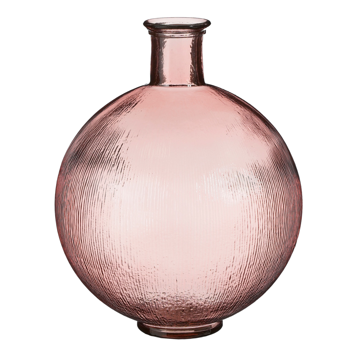 FIRENZA - Vase Bouteille - H42 x Ø34 cm - Verre recyclé - Rose Clair