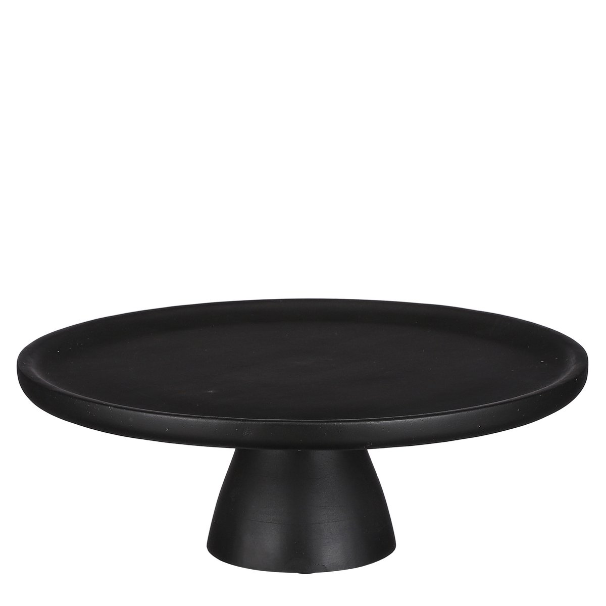 TALLO Présentoir à gâteaux - H10 x Ø30 cm - 100% Bois de manguier FSC - Noir