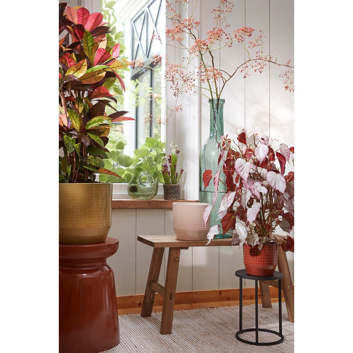 STAGE - Table d'appoint Céramique Terracotta- H45 x Ø35 cm