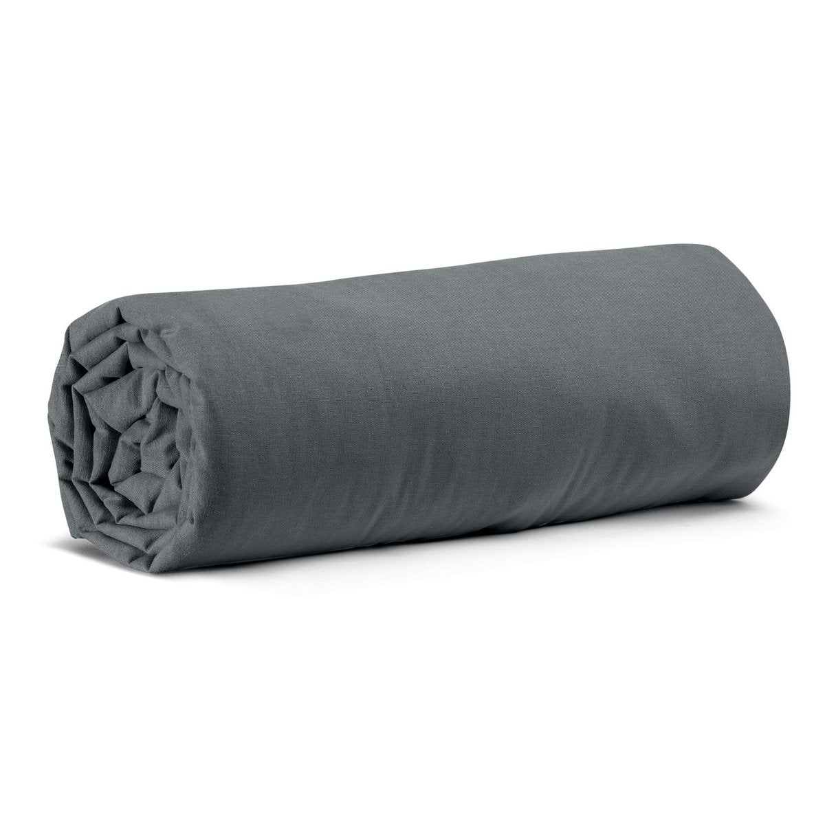 CALITA - Drap housse CARBONE - 140x190 bonnet 30 cm