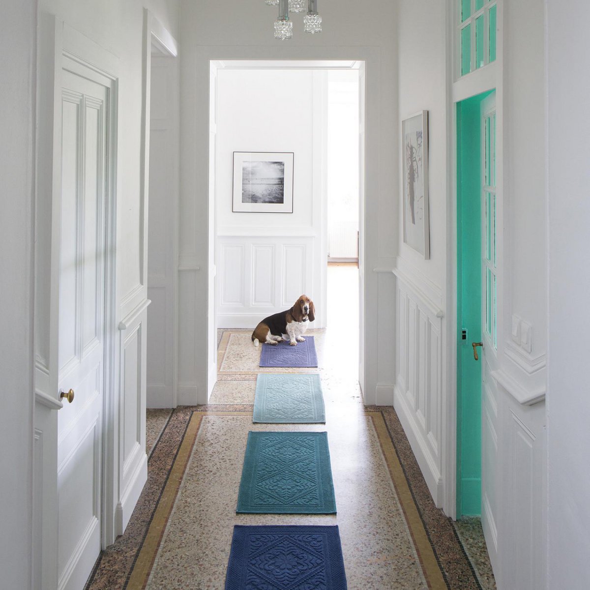 ENZO - Tapis de Bain VERT DE GRIS - 54 x 110 cm