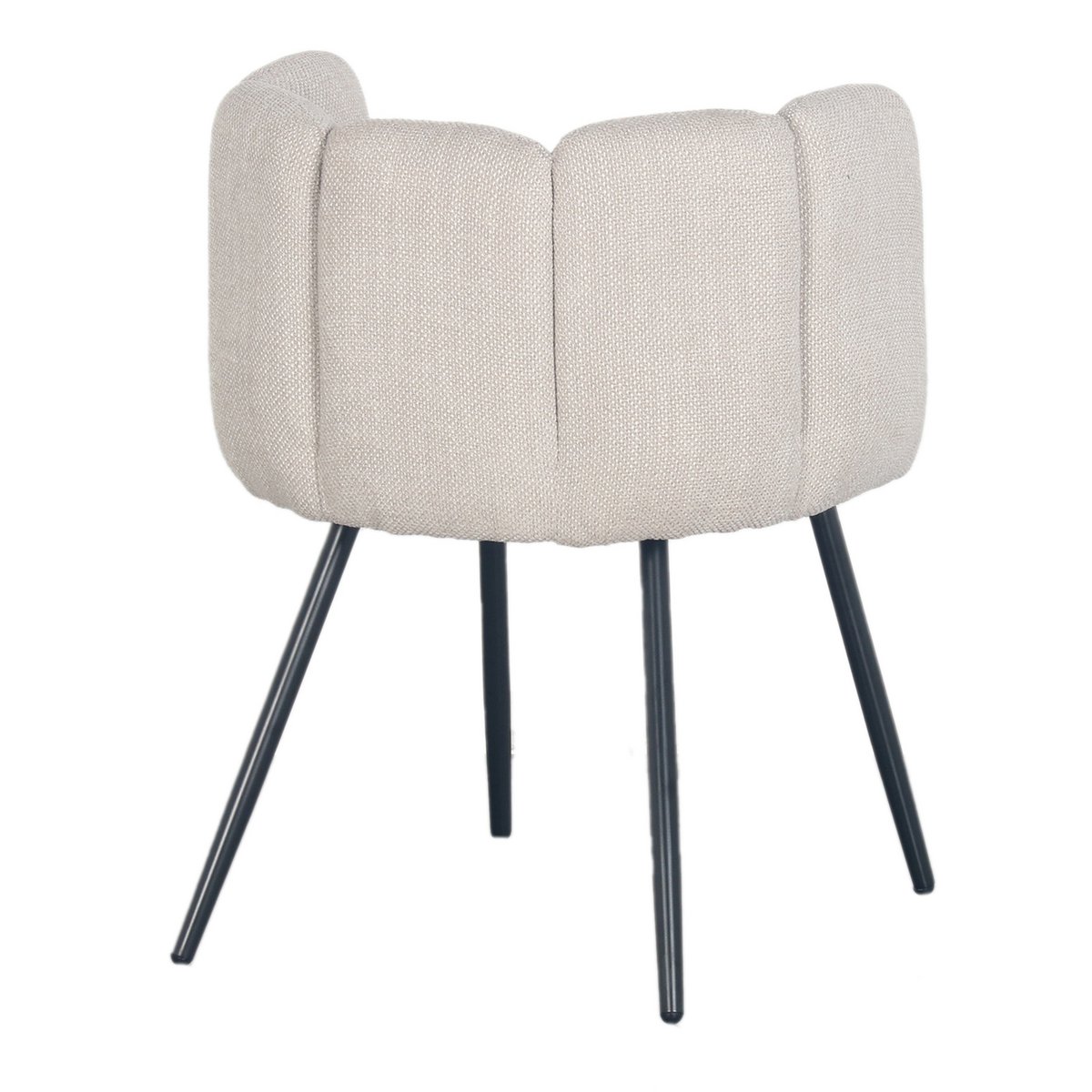HIGH FIVE - Chaise chenillé beige (Lot de 2)