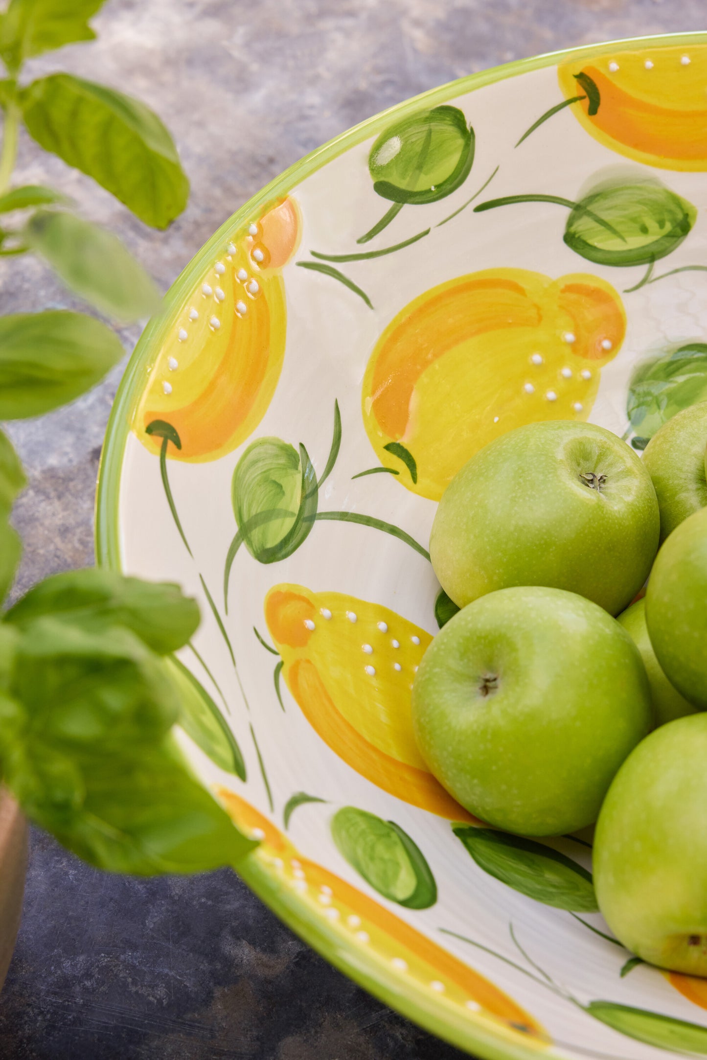 LEMON Grand saladier jaune/vert