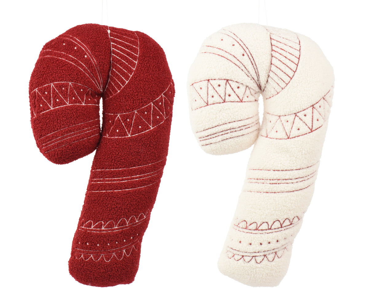 SUCRE D'ORGE Coussin rouge ou blanc