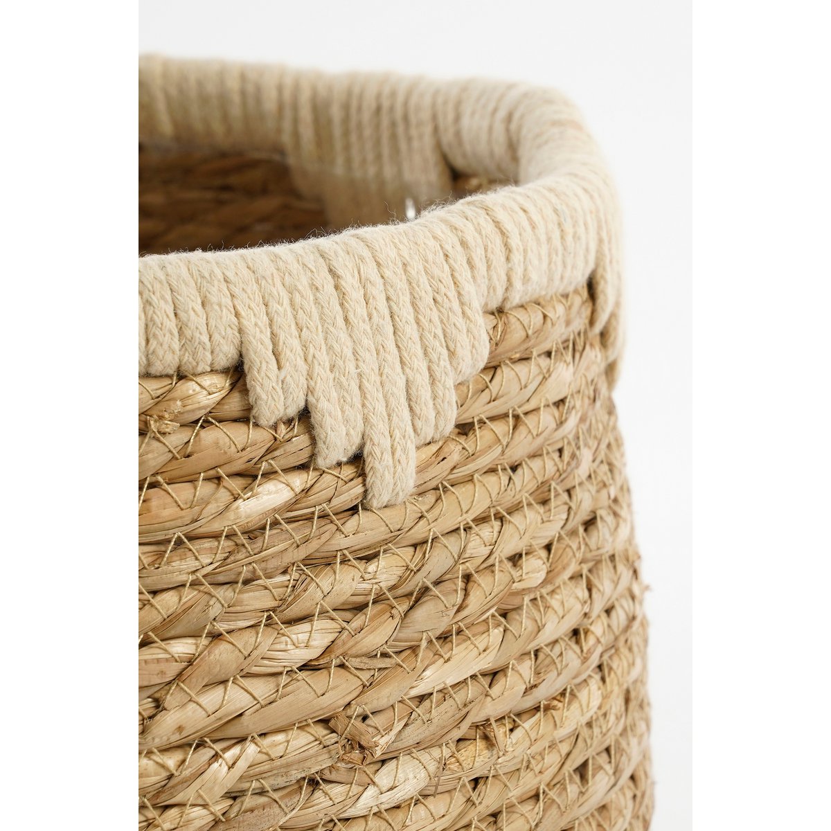 JORCK - Panier à Plantes - Lot de 3 - H24 x Ø26 cm - Jonc de Mer - Beige, Marron
