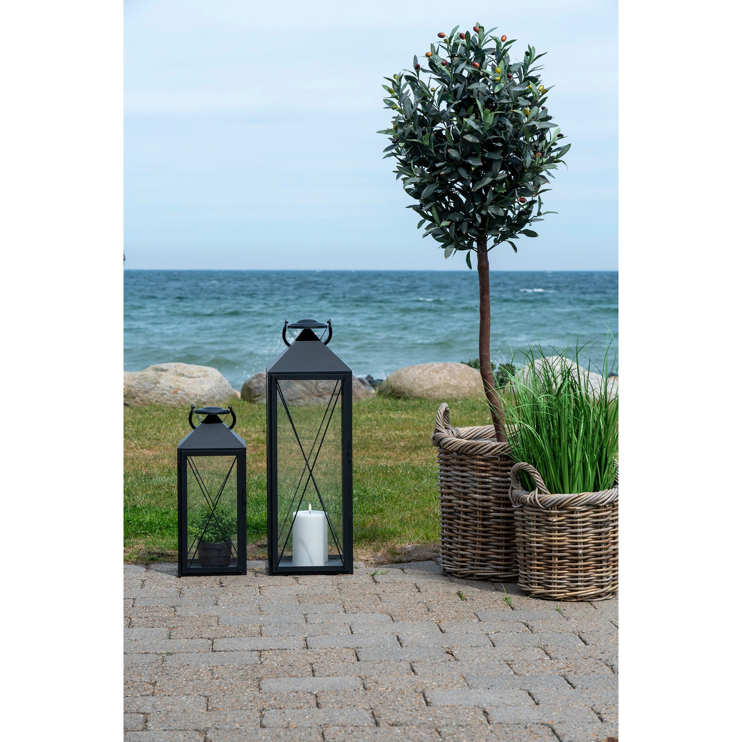 CASA - Lanternes, lot de 2 noires