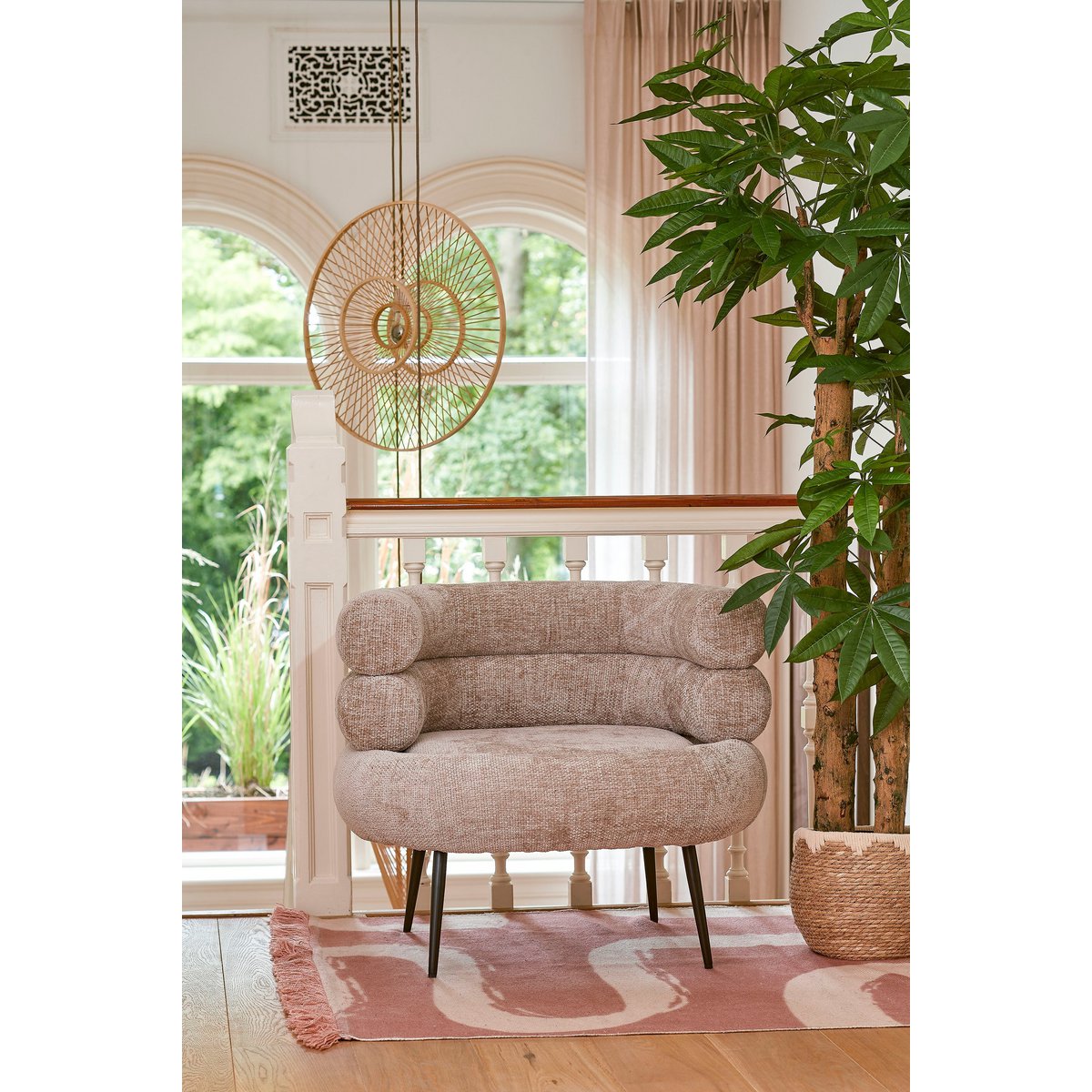 JORCK - Panier à Plantes - Lot de 3 - H24 x Ø26 cm - Jonc de Mer - Beige, Marron