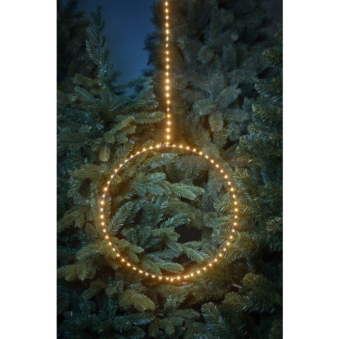 ANNEAU - Cercle blanc chaud 105 led - D 30 cm
