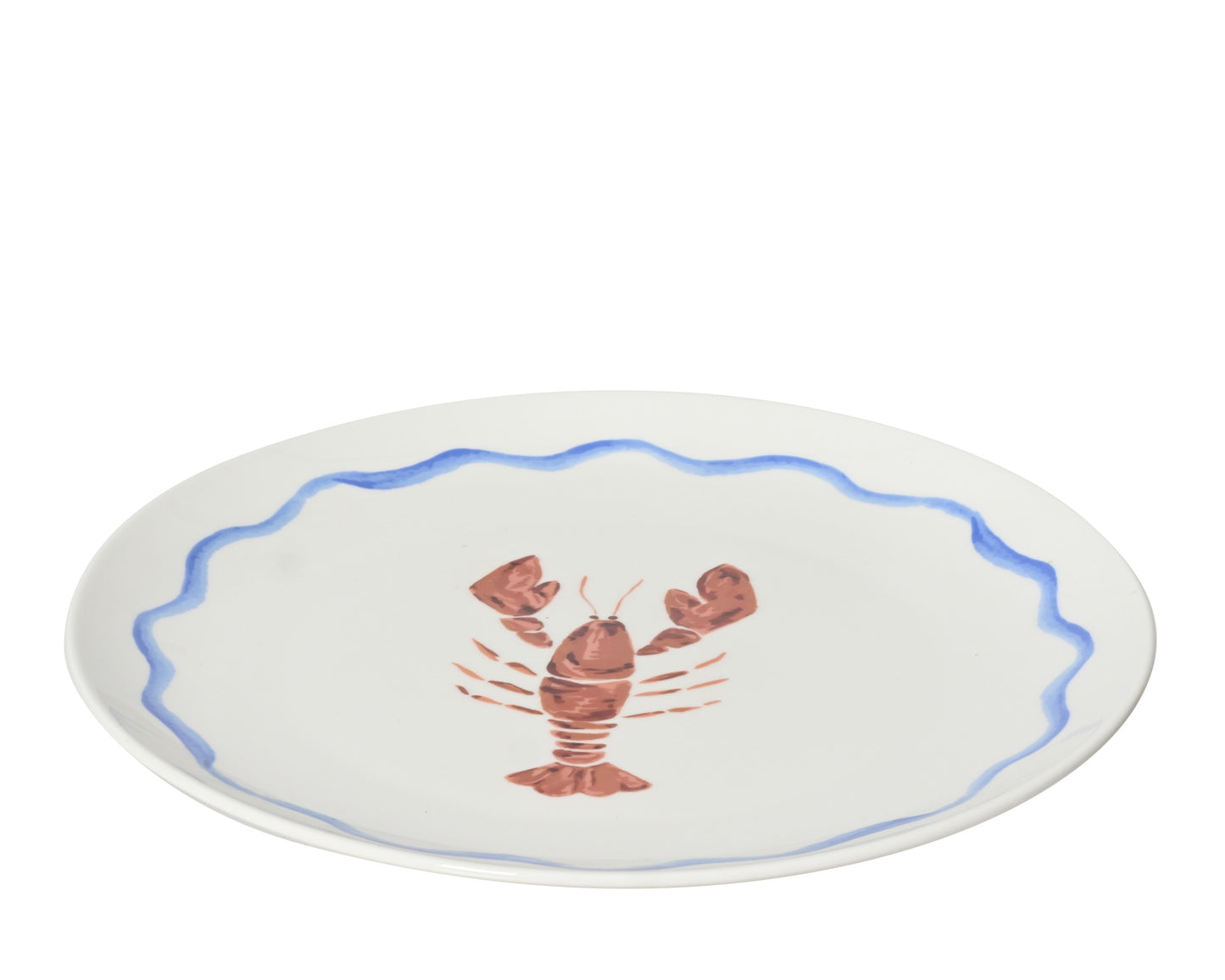 HOMARD & CRABE assiette plate porcelaine