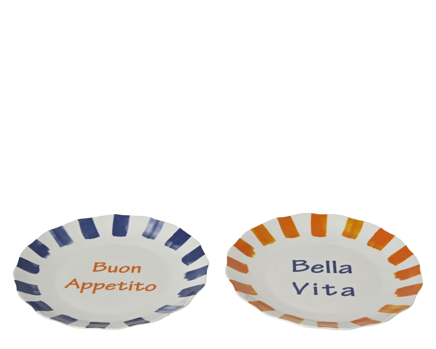 BELLA VITA lot de 2 assiettes à dessert assorties