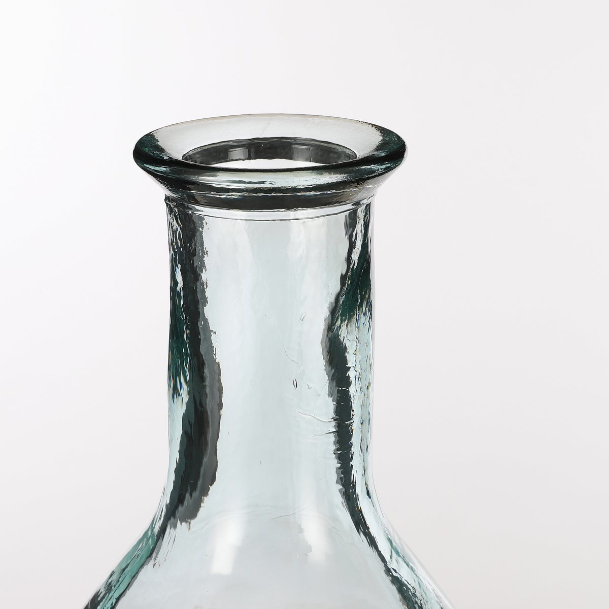 KYARA Vase Bouteille - H60 x Ø28 cm - Verre recyclé - Transparent
