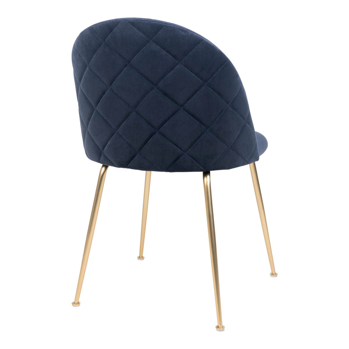 GENEVE - Chaise de salle à manger Bleu/Laiton - lot de 2
