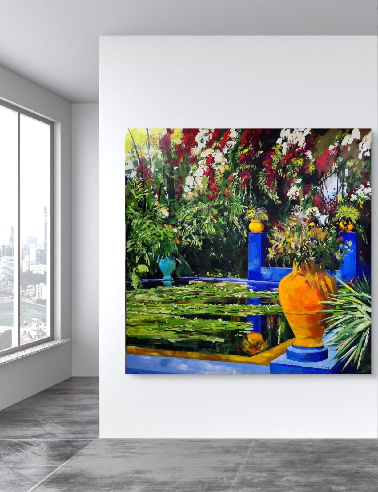Tableau - Jardin secret - par Aziz Benja