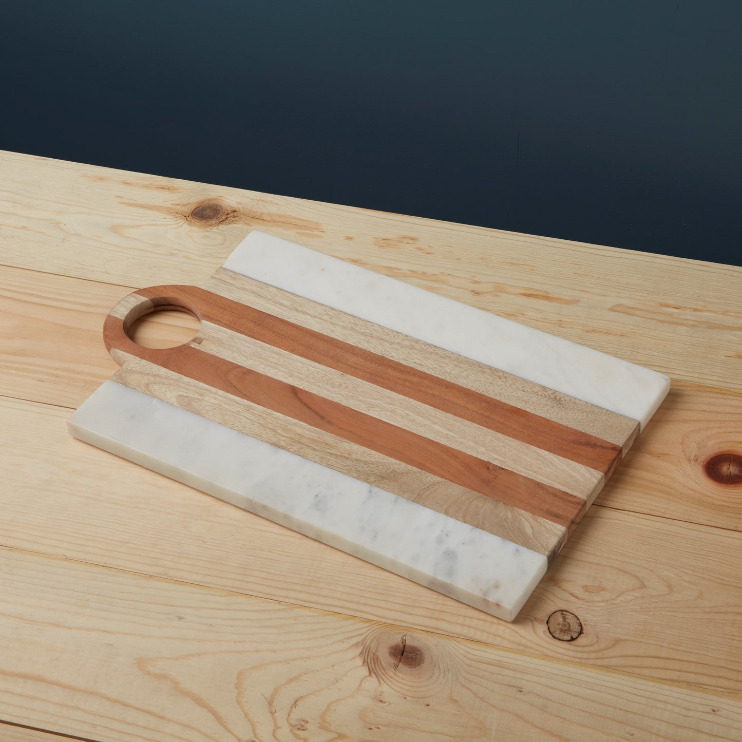 MOA Planche rectangle marbre et bois