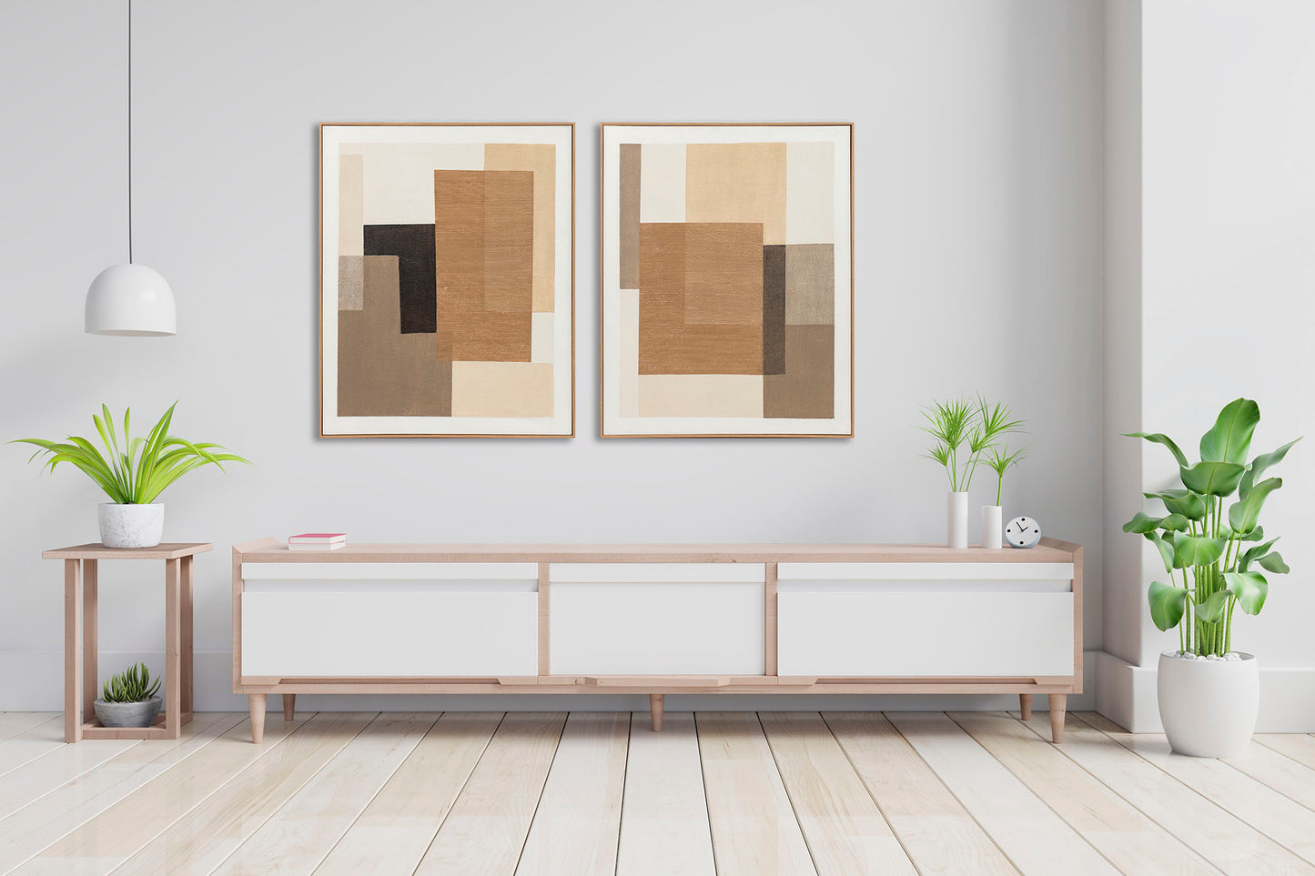 MAELINE N°1 Toile Abstraite marron 101x82 cm