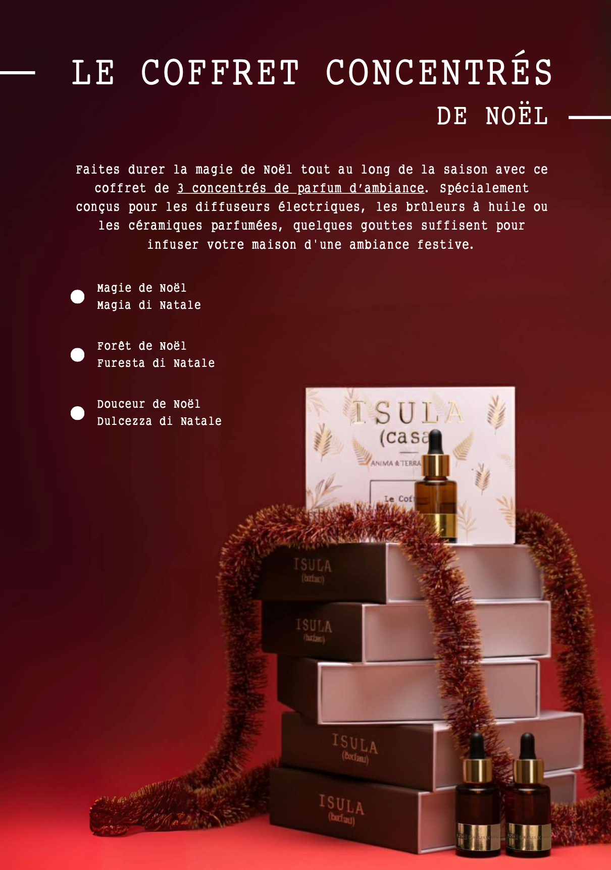 ISULA coffret 3 concentrés de Noël