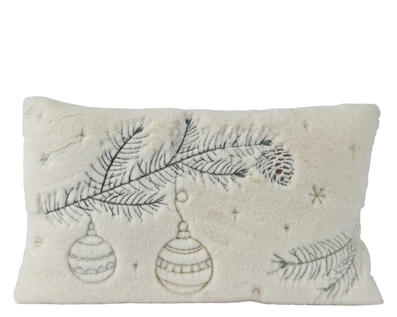 Coussin de Noël doux polyester en broderie