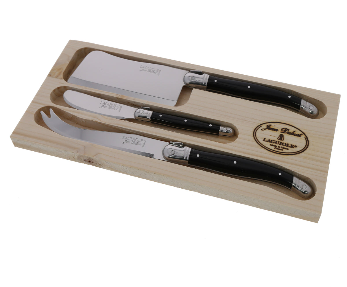 LAGUIOLE Coffret 3 pièces fromage manche ABS noir