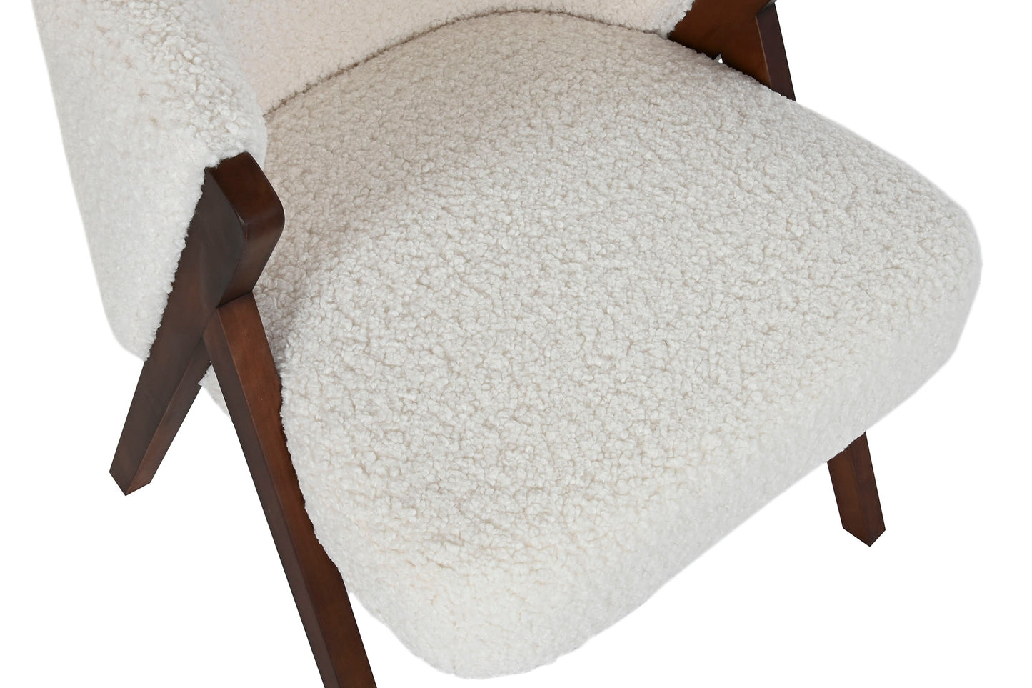 FAUTEUIL - Bois polyester bouclette
