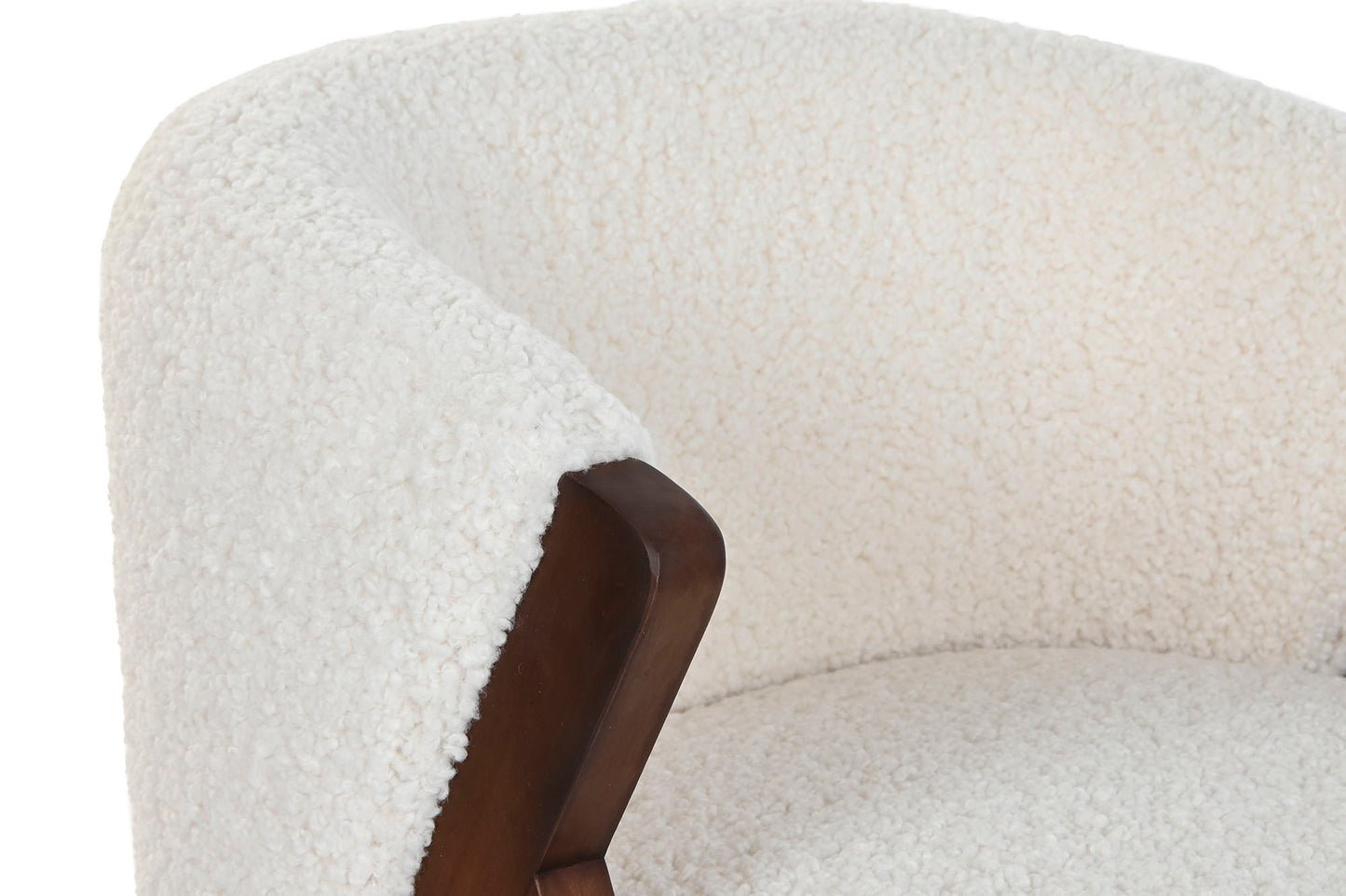 FAUTEUIL - Bois polyester bouclette