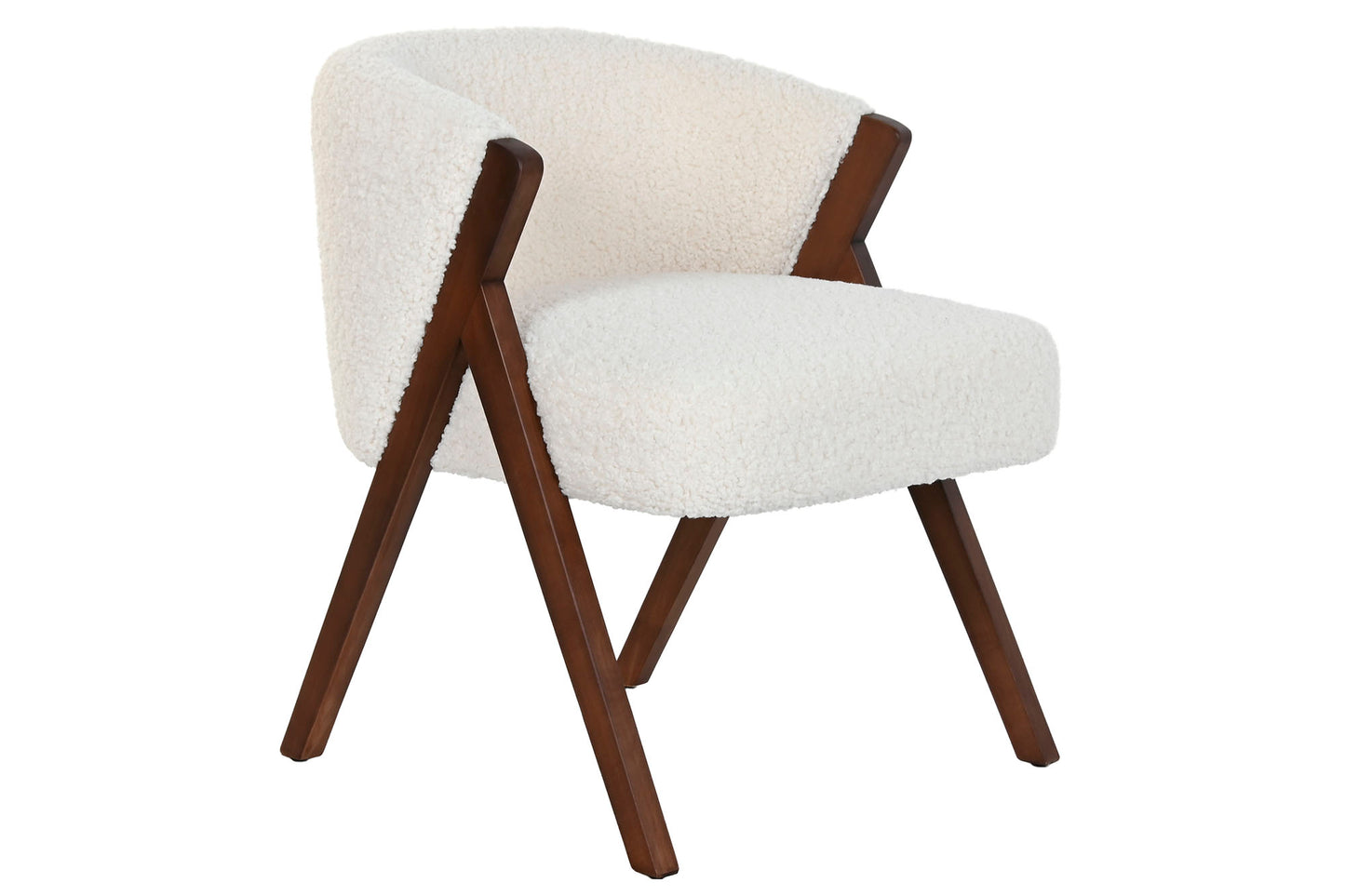 FAUTEUIL - Bois polyester bouclette