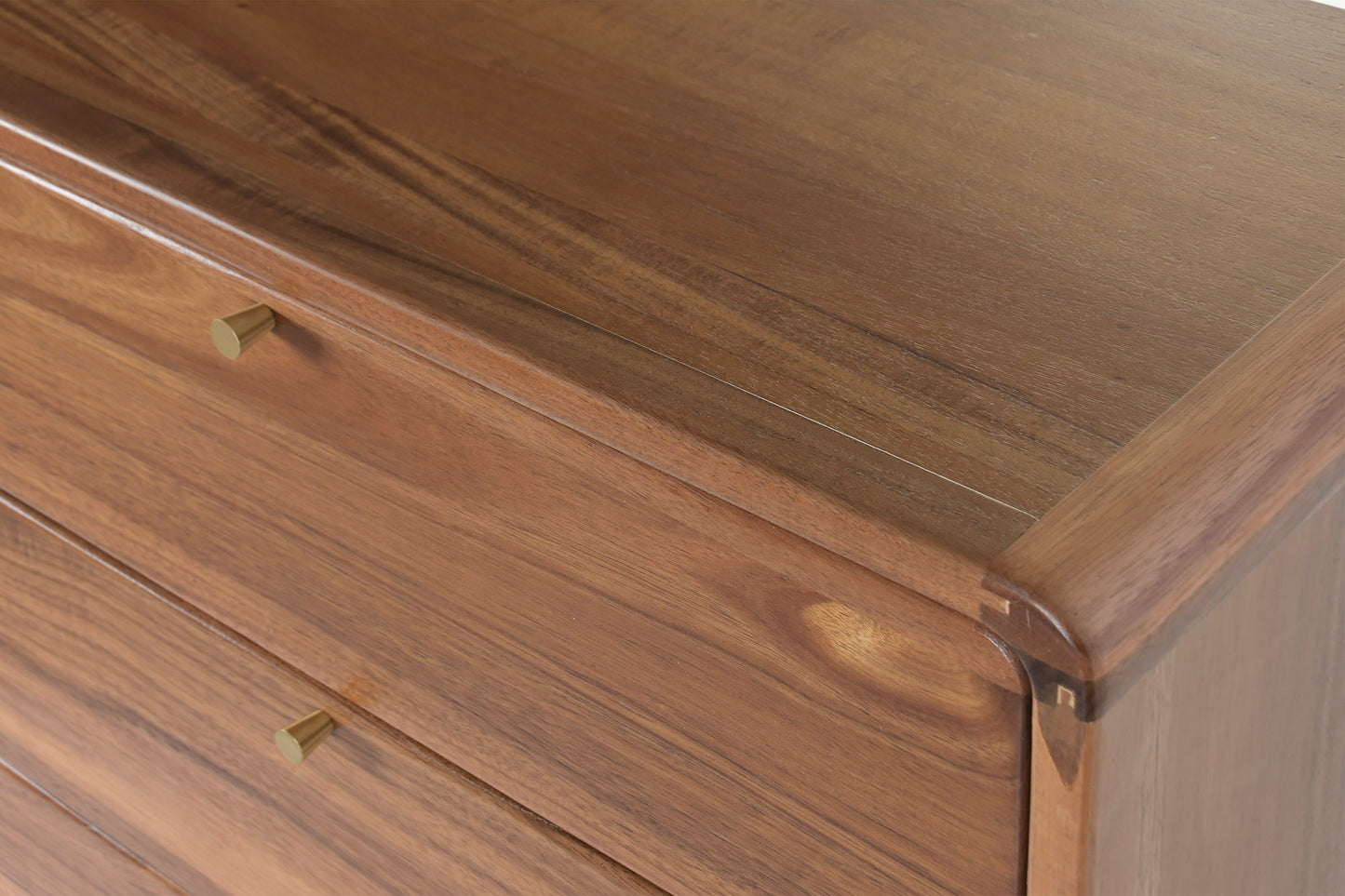 CHIFFONNIER 5 tiroirs Acacia H109 cm