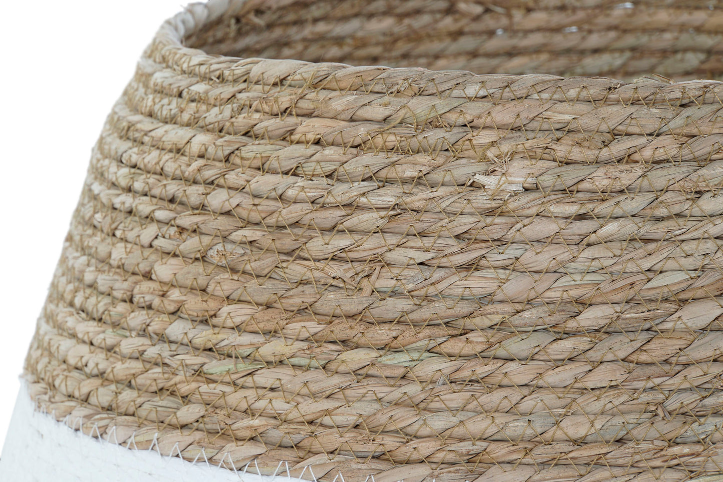 Base sapin en fibre de coton blanc/beige - Diamètre 45 cm