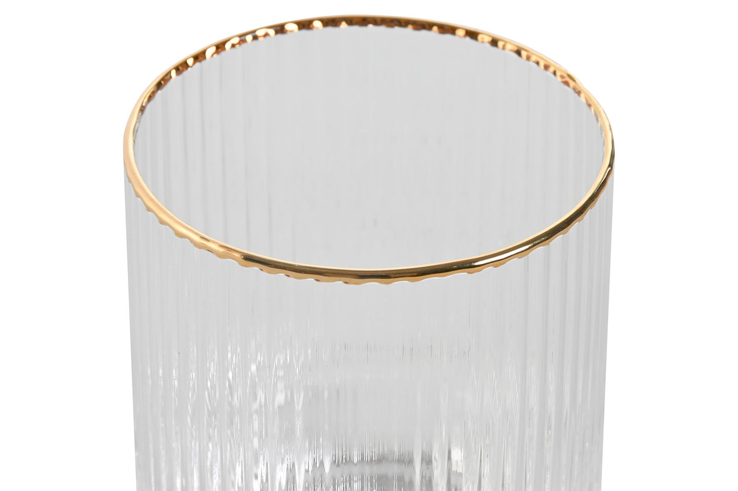 VERRE - Râpé transparent bordure dorée - 320ml