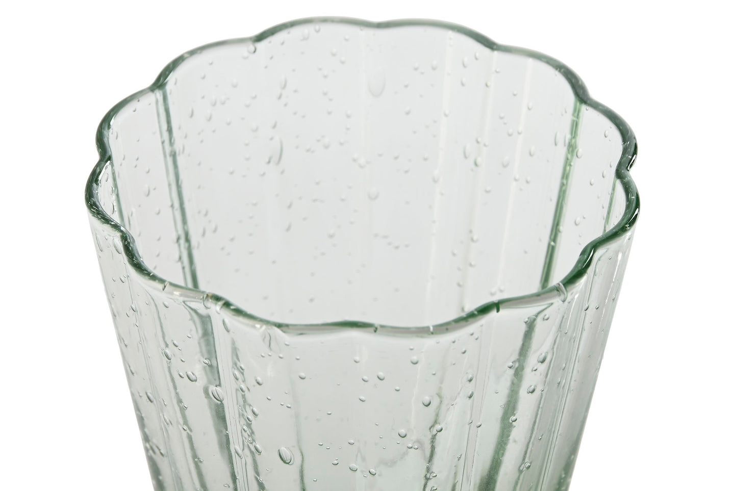 6 VERRES - bullés vert - 280ML