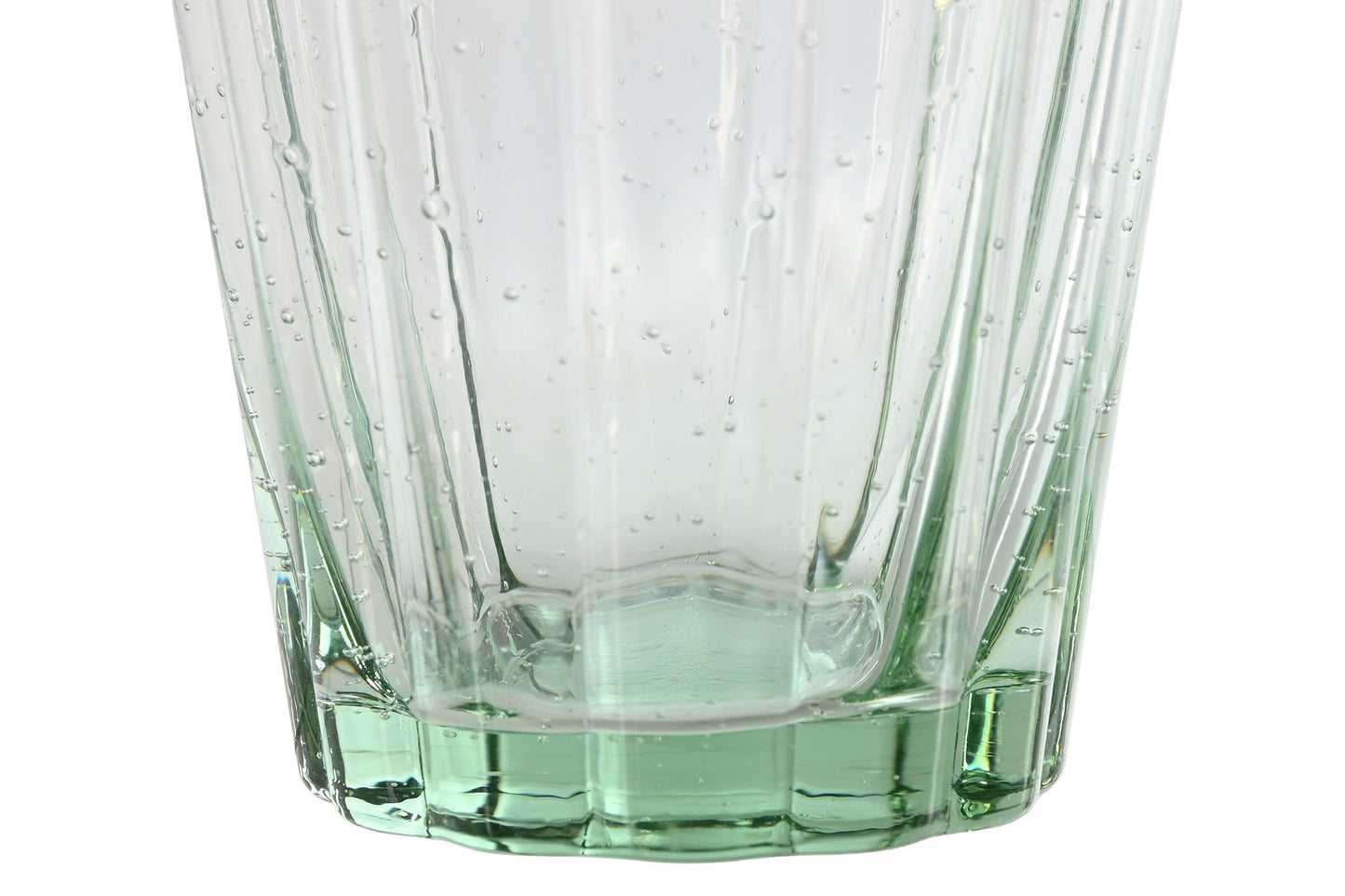 6 VERRES - bullés vert - 280ML
